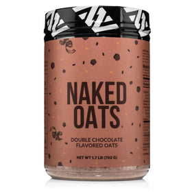 NAKED Oats Double Chocolate bowl ready for a high-protein breakfast.
