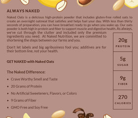 NAKED Oats dried bananas and chia protein close-up