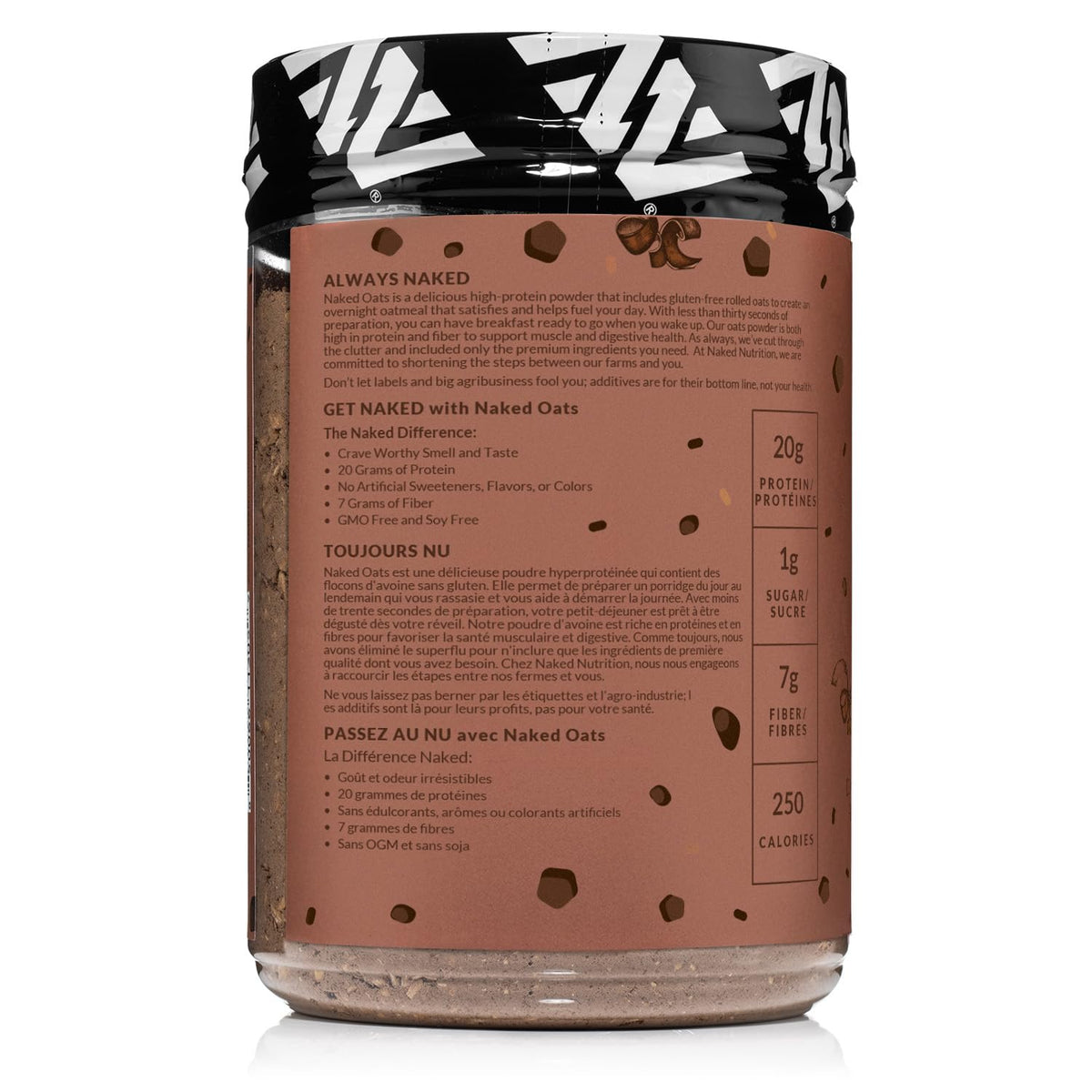 NAKED Oats fermented cane sugar detail showing natural sweetness in the mix.