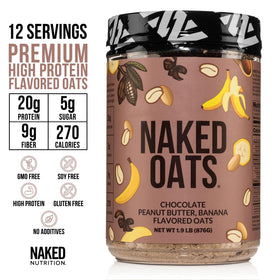 NAKED Oats gluten-free rolled oats package highlighting gluten-free base