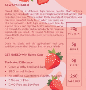 NAKED Oats Strawberry Cream overnight prep for a quick morning routine