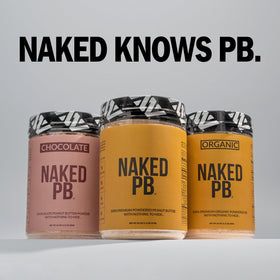 NAKED PB powder stirred into smoothies for creamy texture.