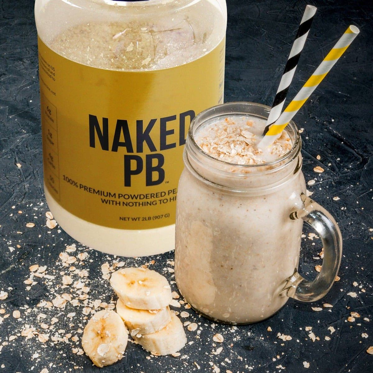 NAKED PB vegan protein option ideal for smoothies and baking.