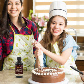 Naku vanilla extract in a home kitchen ready for desserts