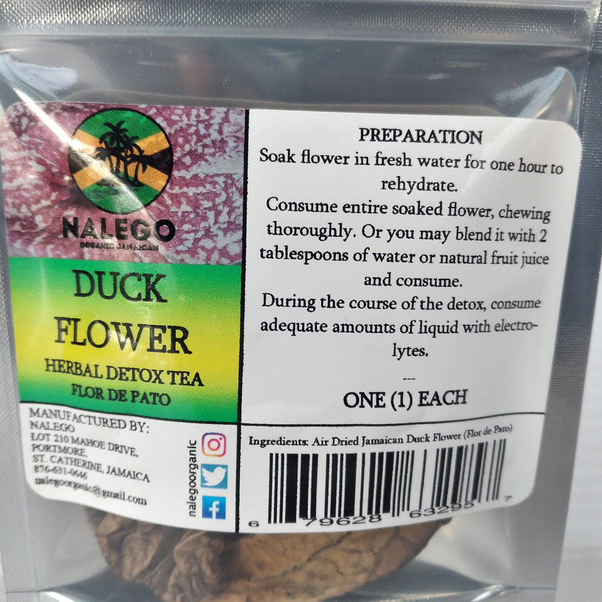 Nalego wildcrafted duck flower tea loose leaf ready to steep for flavor