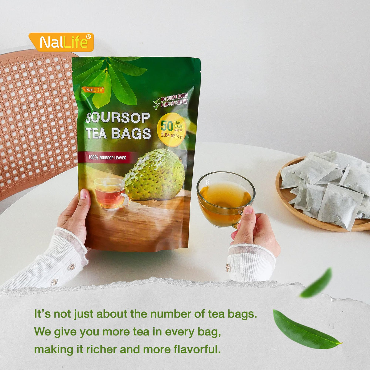 NalLife caffeine-free herbal tea ideal for relaxing evenings