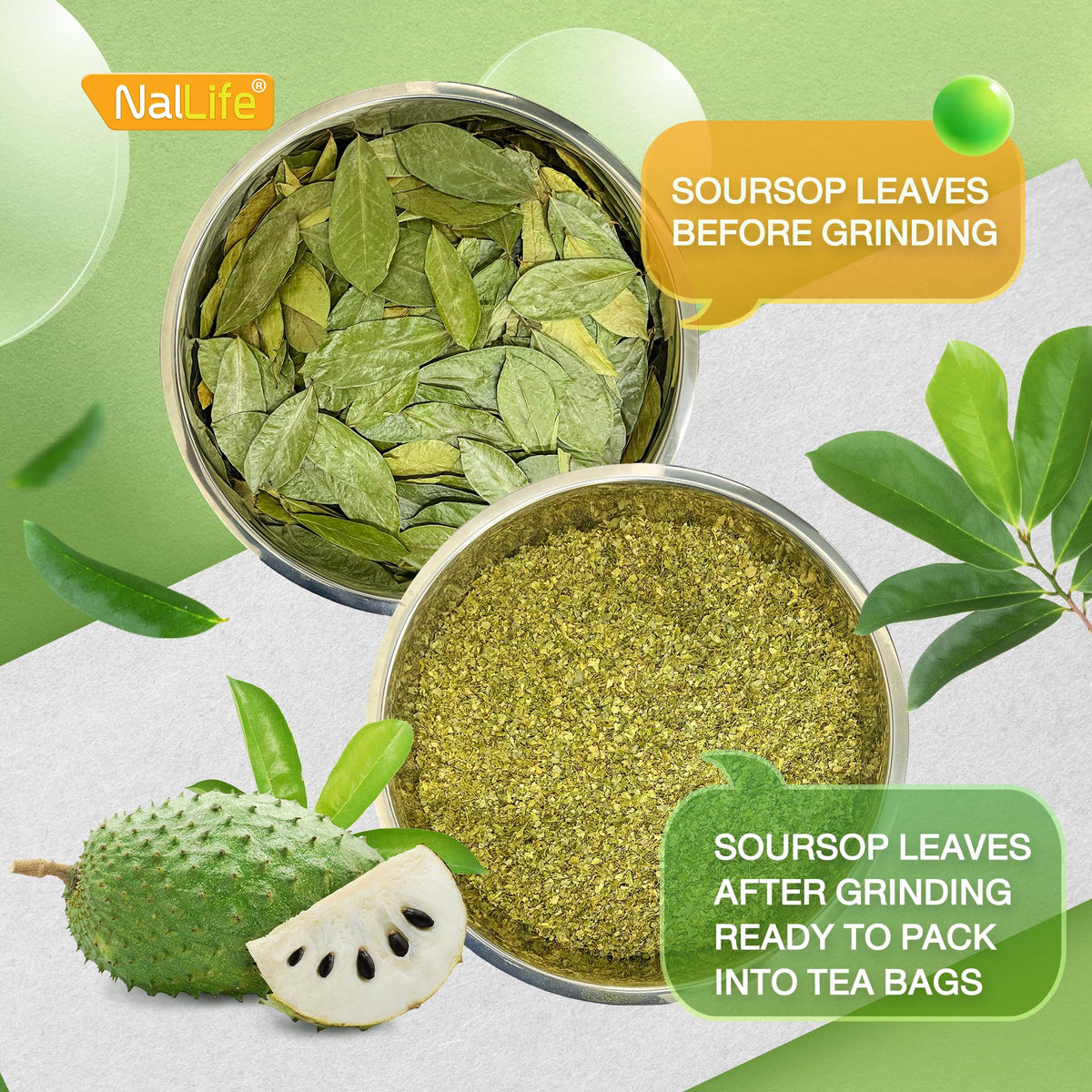NalLife plantation-sourced soursop leaves underline quality and origin