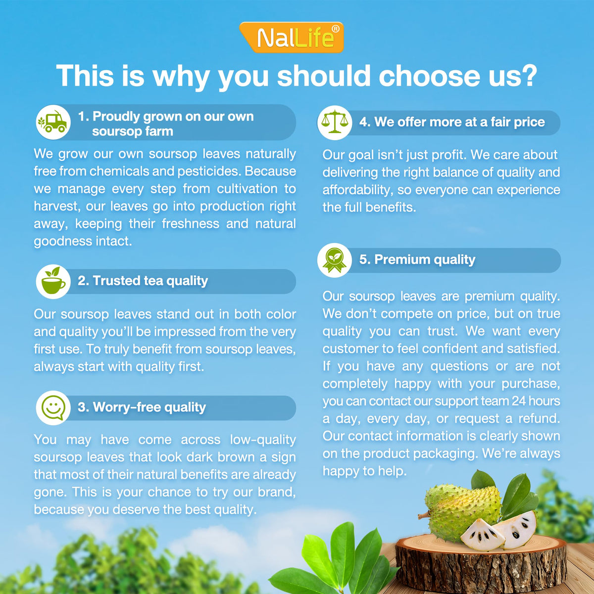 NalLife soursop leaves drying process preserves aroma and color.