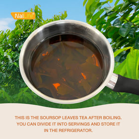 NalLife soursop leaves leftovers stored in fridge for up to seven days.