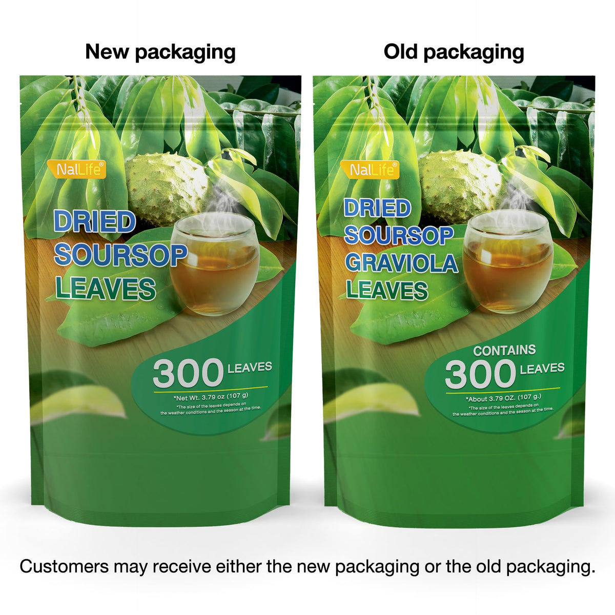 NalLife soursop leaves vacuum-seal pouch preserves freshness for longer storage.