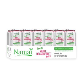 Namai dragonfruit juice served on the beach for refreshing moments