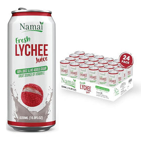 Namai Lychee Juice bottle showcasing pure, natural flavor for refreshing daily energy.