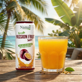 Namai Pure Passion Fruit close-up; vivid fruit flavor.