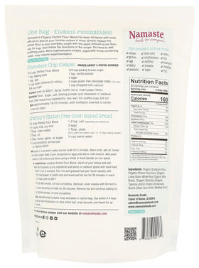 Namaste Foods Perfect Flour Blend measuring scoop ensures precise gluten-free results.