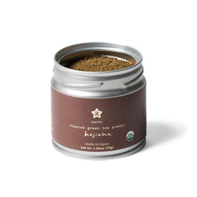 Nami Hojicha steaming tea cup, releasing a warm, nutty aroma.
