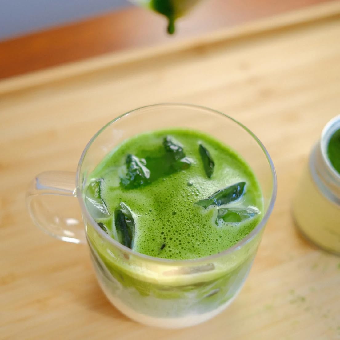 Nami Matcha Okumidori vibrant green powder signals smooth taste and calm focus potential