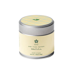 Nami Matcha Yame first harvest tin close-up for premium daily tea ritual