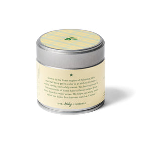 Nami Matcha Yame matcha powder packaging showing resealable tin for freshness