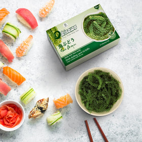 NAMISO green caviar packaging emphasizing natural ingredients