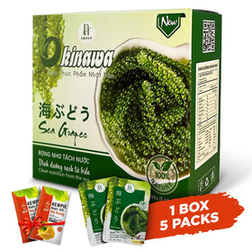 NAMISO Okinawa Organic Sea Grapes pack front view for convenient healthy snacking.