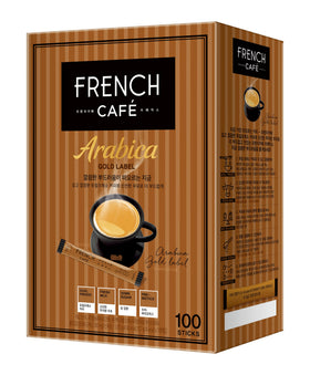 NAMYANG French Cafe Arabica Gold Label instant coffee cup showing convenient on-the-go.