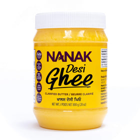 Nanak Desi Ghee bottle pour reveals rich aroma for cooking