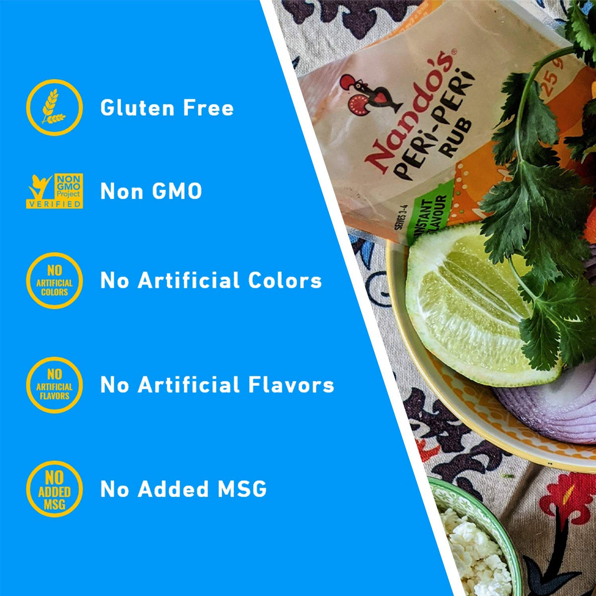 Nando's PERi-PERi rub adds flavor to fish and vegetables