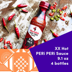 Nando's PERi-PERi Extra Hot Sauce with vegetables for bold flavor