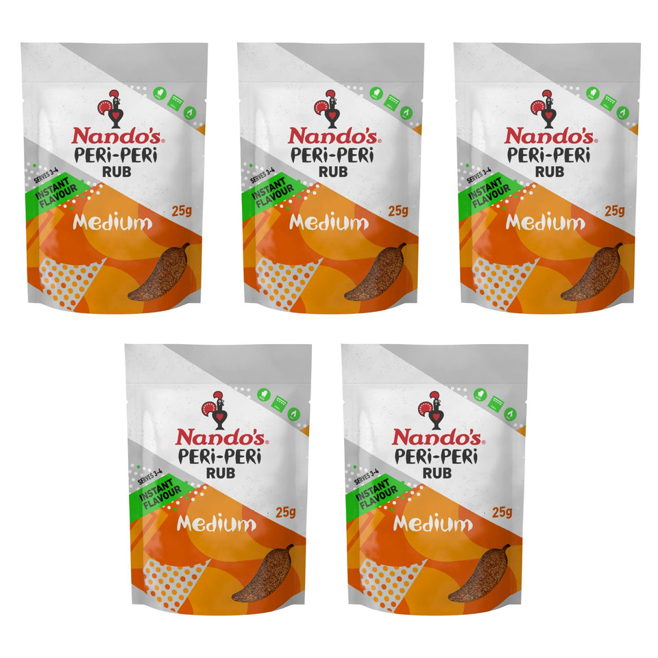 Nando's PERi-PERi medium dry rub pack for grilling flavor
