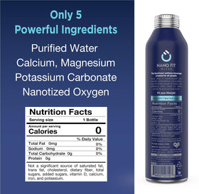 NANO FIT WATER nanobubbles closeup with bioavailable oxygen supports efficient hydration.