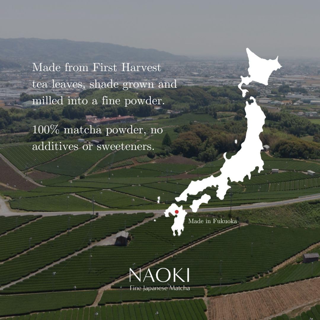 Naoki Matcha Fragrant Yame Blend ceremonial cup steaming highlights natural sweetness.