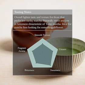 Naoki Matcha Fragrant Yame Blend steaming bowl demonstrates creamy finish.