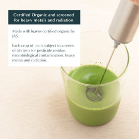 Naoki Matcha kitchen prep area with ready-to-use powder for cooking.
