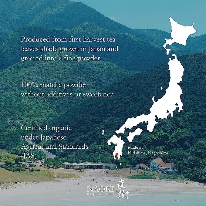 Naoki Matcha organic ceremonial grade from Kagoshima first harvest
