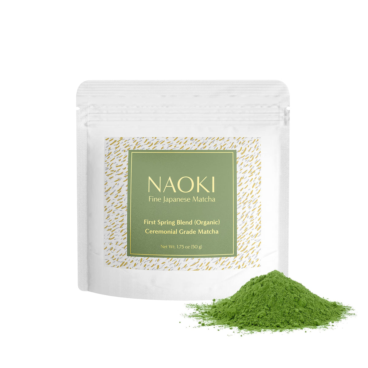 Naoki Matcha ceremonial first harvest packaging resealable for freshness
