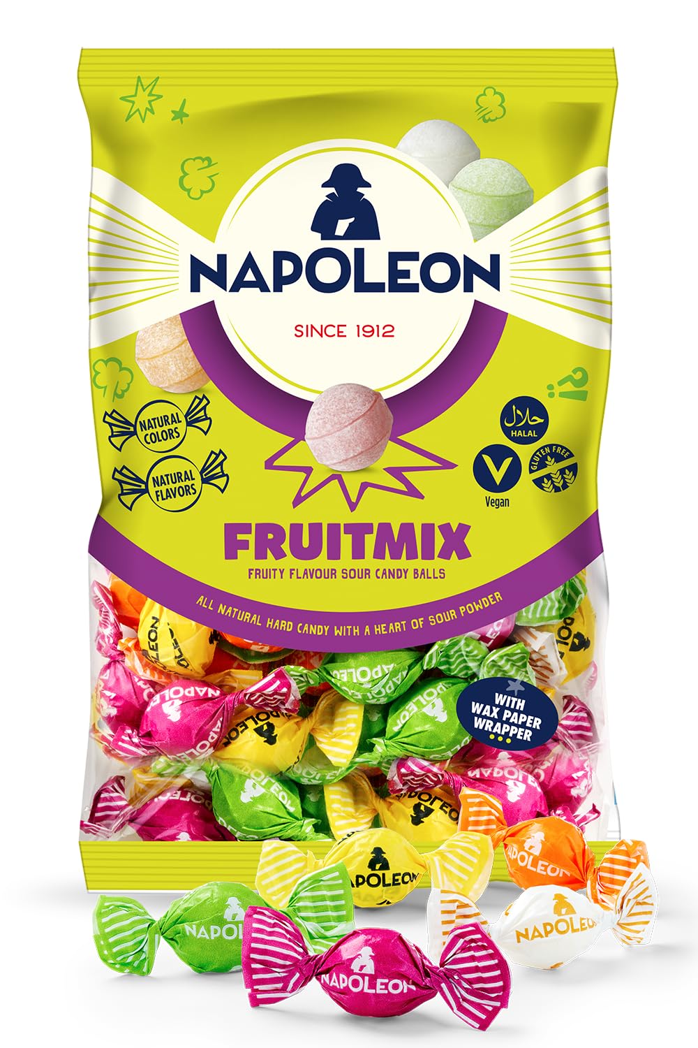 Napoleon Fruitmix apple bonbons in vibrant colors, great office snack