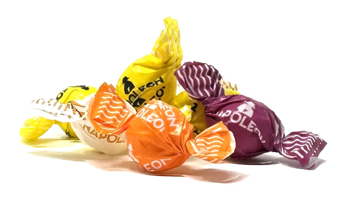Napoleon Sour Fruit Balls individually wrapped for on-the-go enjoying.