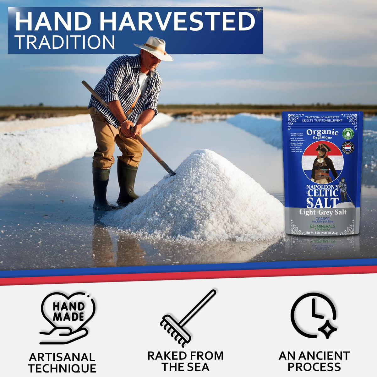 Napoleon's Celtic Salt from French marshes delivers balanced mineral notes