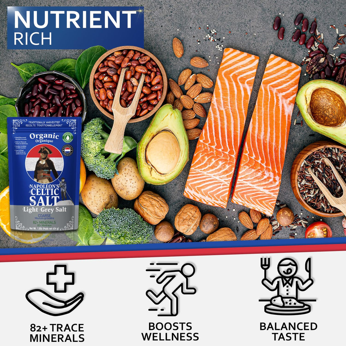 Napoleon's Celtic Salt kosher-certified label for versatile cooking
