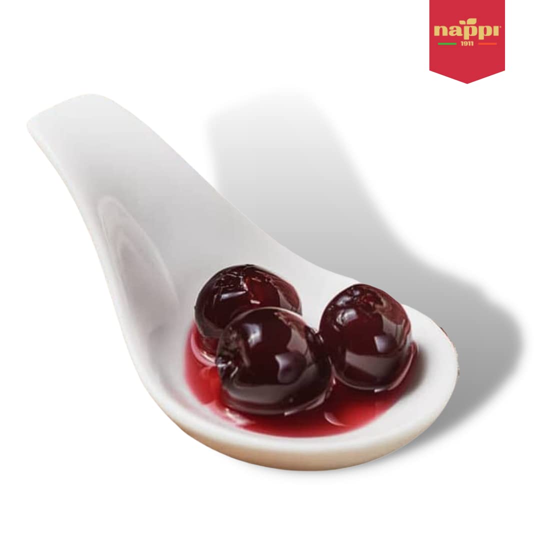Nappi 1911 Amarena cherries garnish for cocktails and desserts.