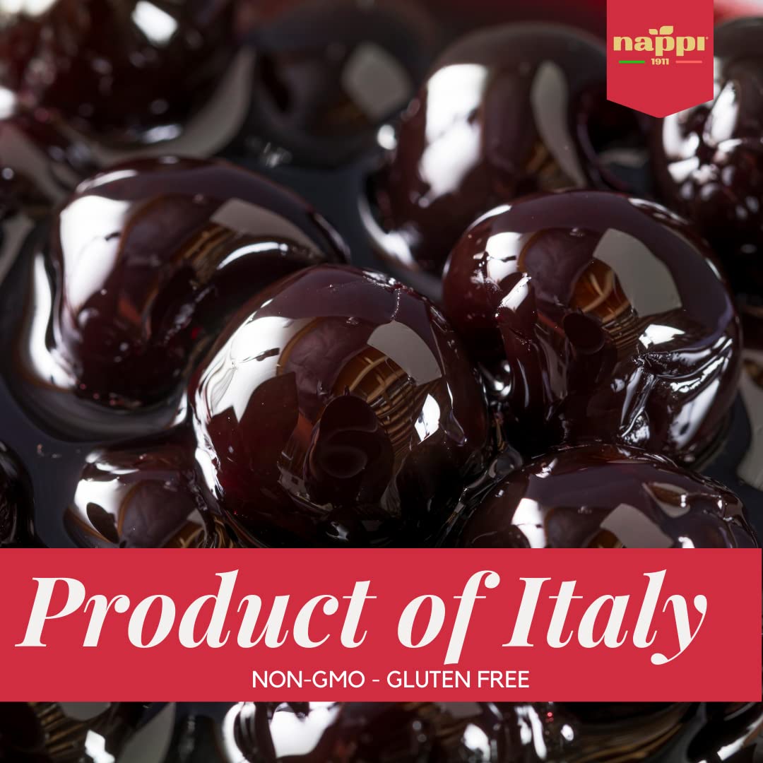 Nappi 1911 Amarena cherries topping for ice cream and cream desserts.