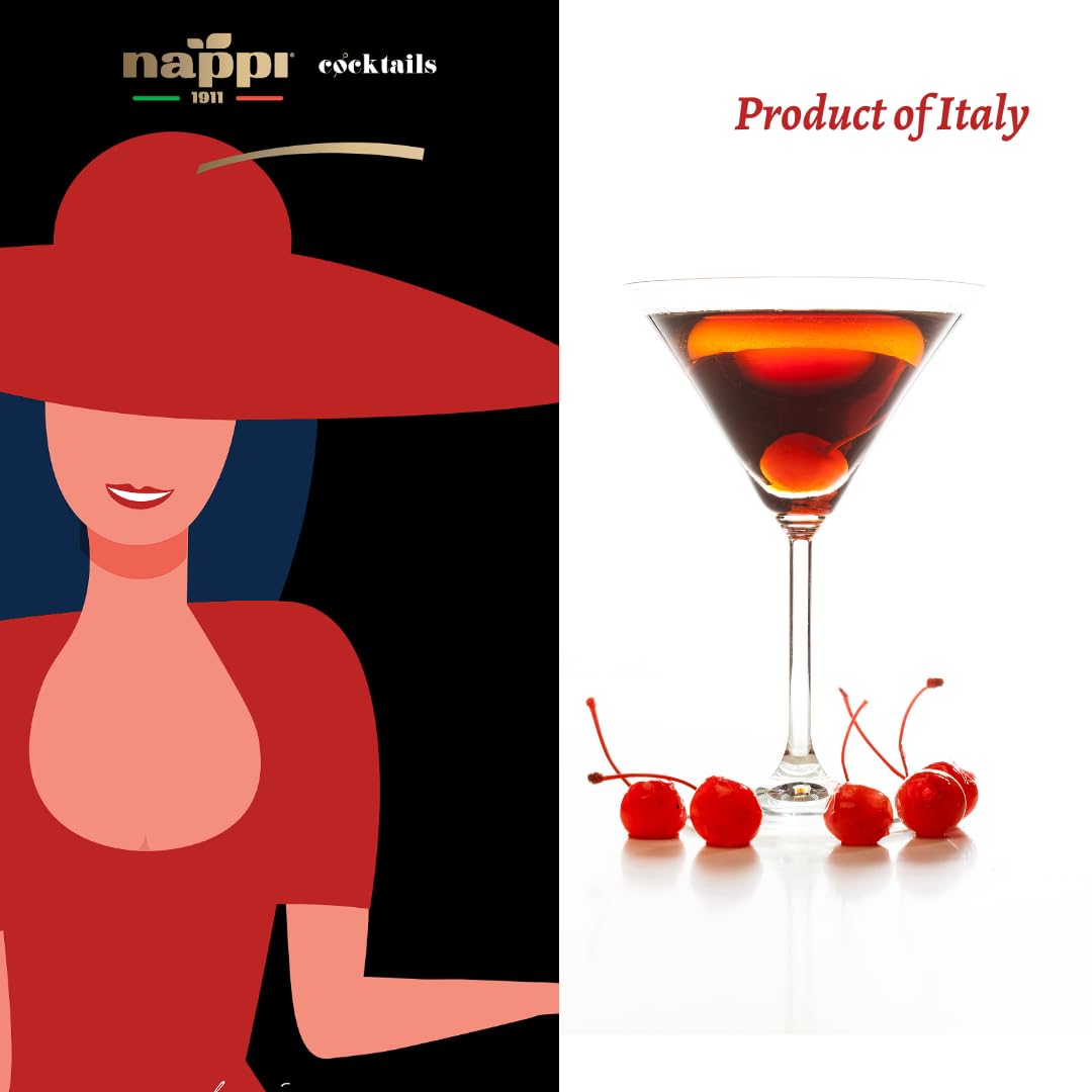 Nappi 1911 maraschino cherries garnish for stylish cocktails.