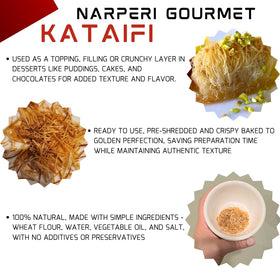 Narperi Kataifi ready-for-baklava serving enhances presentation