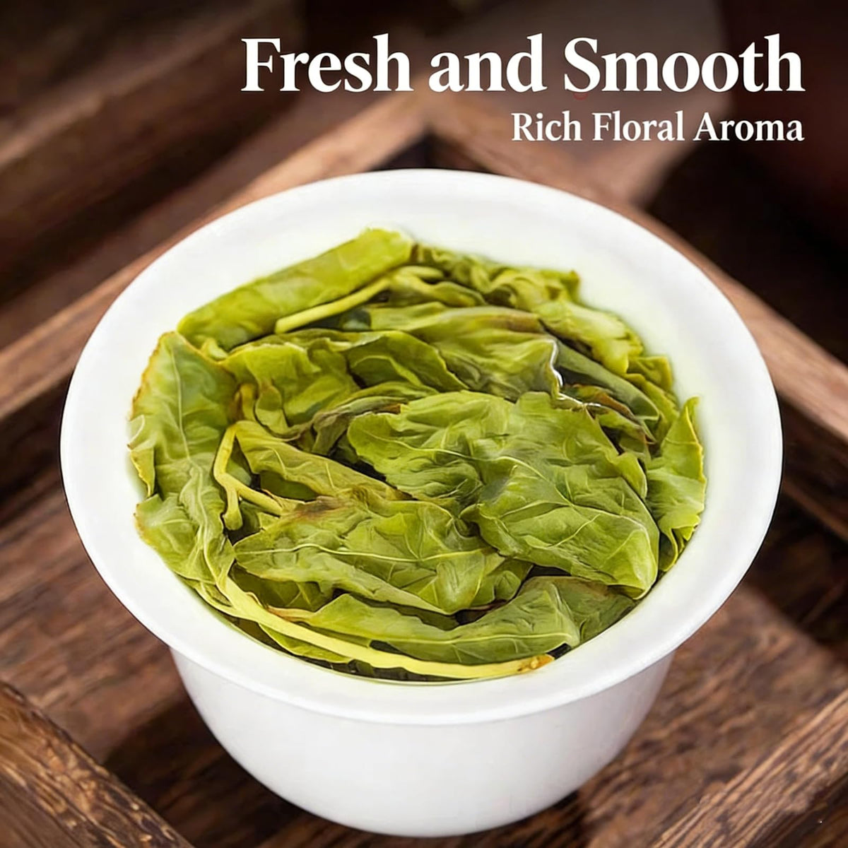 NASLAPH Alishan Oolong tea dry leaves close-up reveals uniform plump buds.
