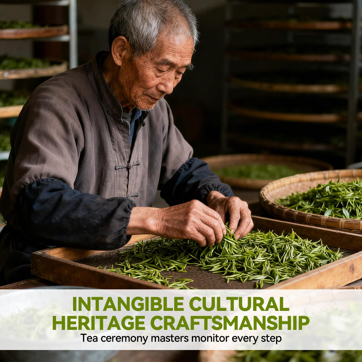 NASLAPH tea master performing traditional craft for refined Oolong.
