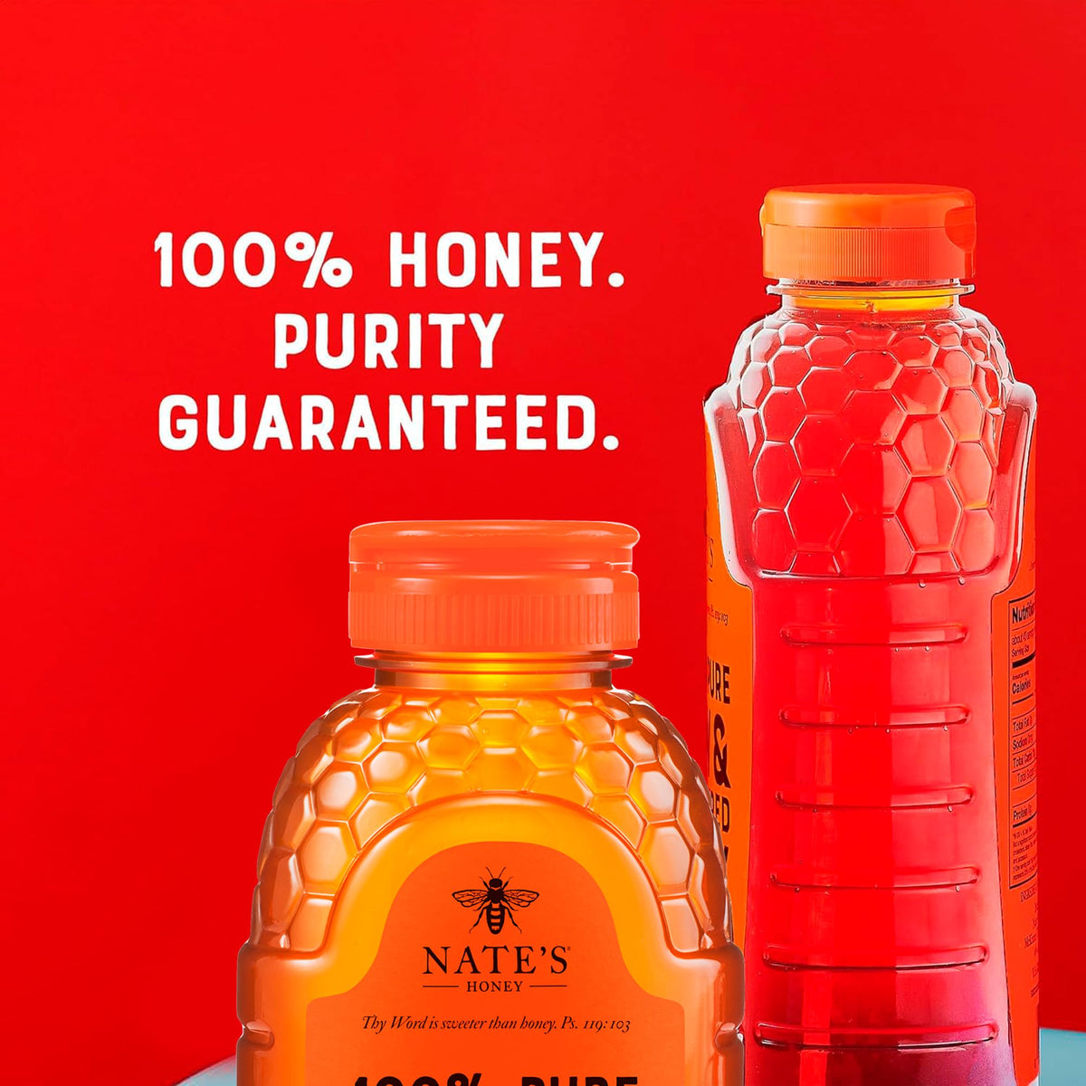 Nate's Honey 32oz squeeze bottle ready for daily drizzles