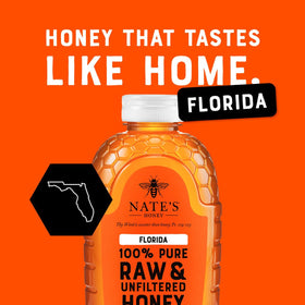 Nate's Honey Florida 32oz squeeze bottle for easy daily sweetness
