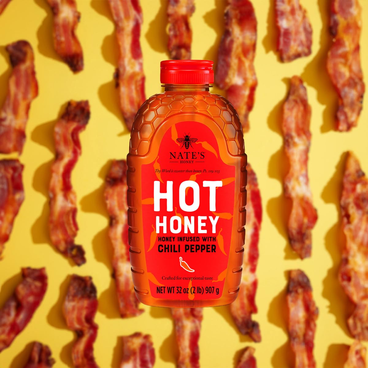 Nate's Hot Honey on a charcuterie board for a spicy-sweet contrast.