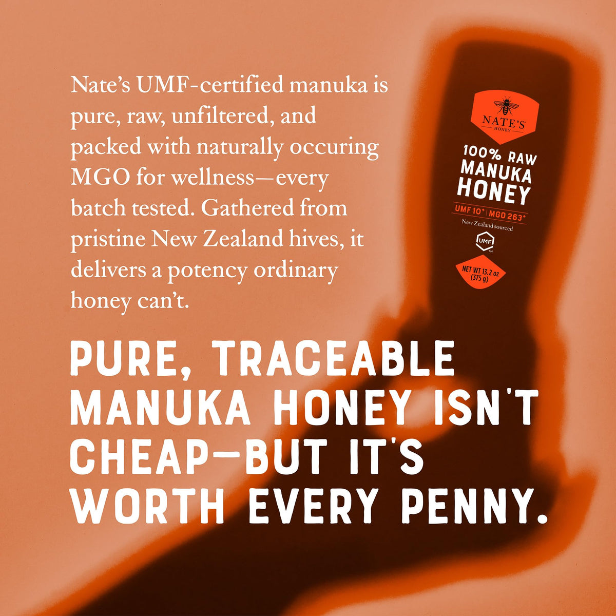 Nate's Honey Manuka toast topping elevates breakfast with creamy richness.