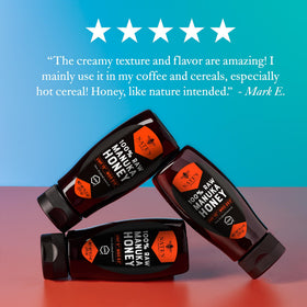 Nate's Manuka honey stirred into tea for a natural lift.